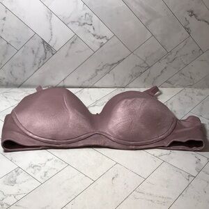 NWOT Cacique Lane Bryant Womans Bra Purple Shimmer Lightly Lined NO WIRE 42C